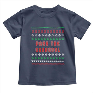 Pass The Gabagool Christmas Toddler T Shirt Funny Italy Xmas Italian French Pork Lover Ugly Sweater TS02 Navy Print Your Wear