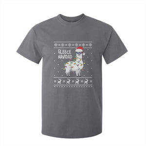 Funny Llama Christmas T Shirt For Kid Fleece Navidad Feliz Merry Xmas Ugly Sweater TS02 Charcoal Print Your Wear