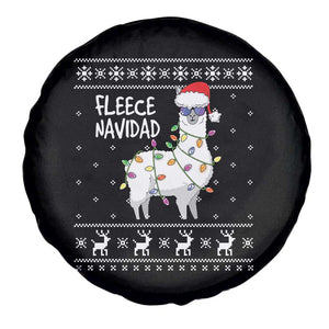 Funny Llama Christmas Spare Tire Cover Fleece Navidad Feliz Merry Xmas Ugly Sweater TS02 Print Your Wear