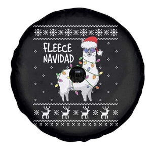 Funny Llama Christmas Spare Tire Cover Fleece Navidad Feliz Merry Xmas Ugly Sweater TS02 Print Your Wear