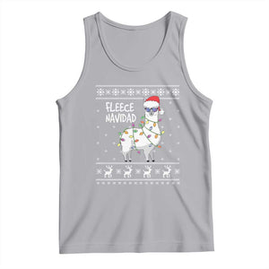 Funny Llama Christmas Tank Top Fleece Navidad Feliz Merry Xmas Ugly Sweater TS02 Athletic Heather Print Your Wear