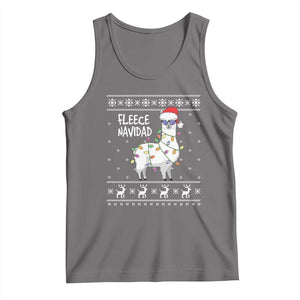 Funny Llama Christmas Tank Top Fleece Navidad Feliz Merry Xmas Ugly Sweater TS02 Deep Heather Print Your Wear