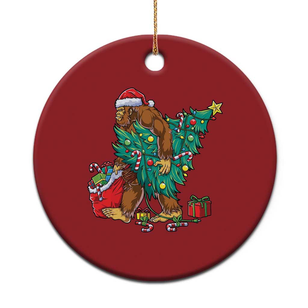 Bigfoot Xmas Tree Lights Christmas Ornament Sasquatch Lovers TS02 Print Your Wear