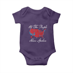 Trump Won 2024 Baby Onesie We the People Have Spoken American US Map TS02 Purple Print Your Wear