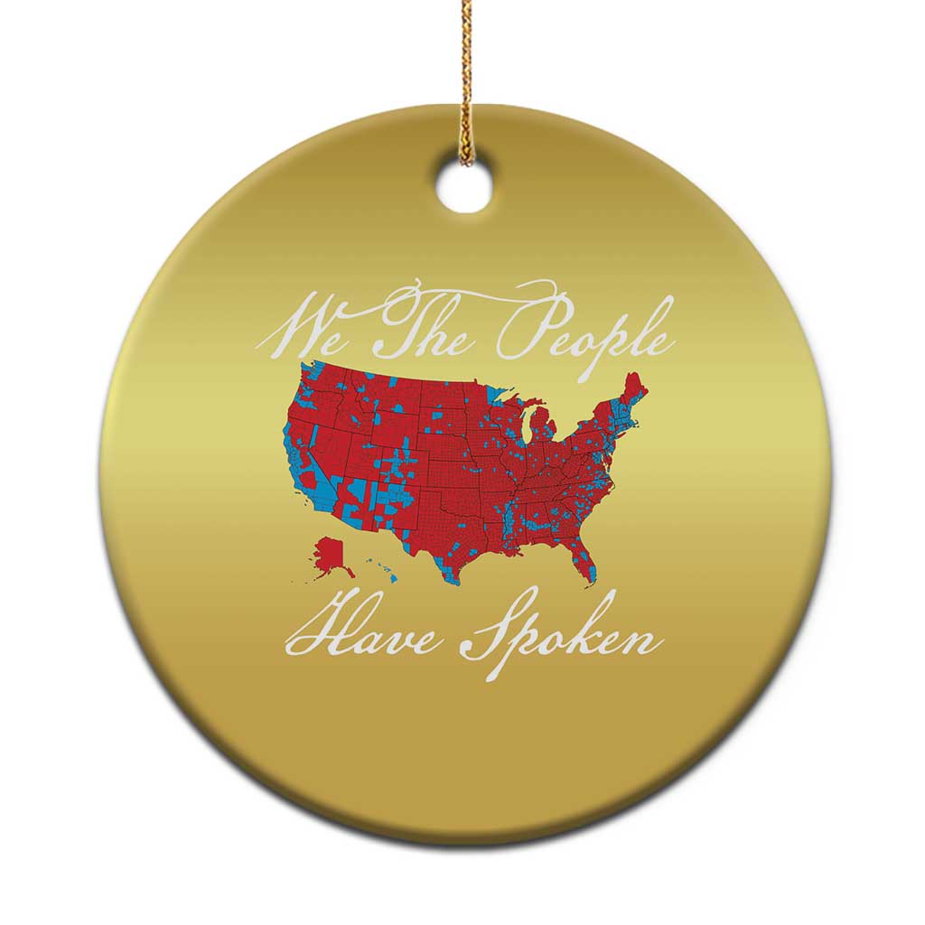 Trump Won 2024 Christmas Ornament We the People Have Spoken American US Map TS02 Print Your Wear