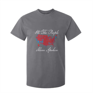 Trump Won 2024 T Shirt For Kid We the People Have Spoken American US Map TS02 Charcoal Print Your Wear