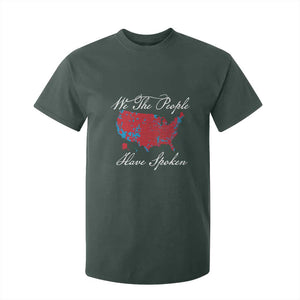 Trump Won 2024 T Shirt For Kid We the People Have Spoken American US Map TS02 Dark Forest Green Print Your Wear