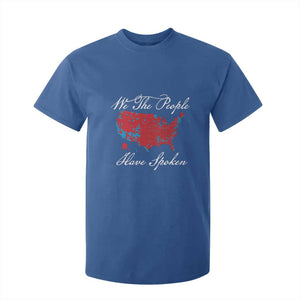 Trump Won 2024 T Shirt For Kid We the People Have Spoken American US Map TS02 Royal Blue Print Your Wear