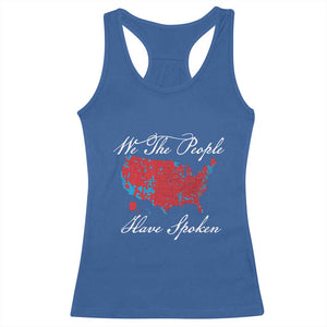 Trump Won 2024 Racerback Tank Top We the People Have Spoken American US Map TS02 Royal Blue Print Your Wear