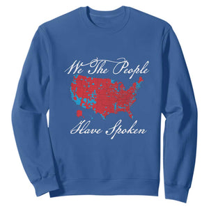 Trump Won 2024 Sweatshirt We the People Have Spoken American US Map TS02 Royal Blue Print Your Wear