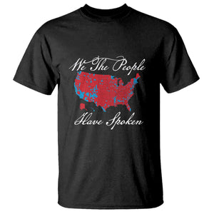 Trump Won 2024 T Shirt We the People Have Spoken American US Map TS02 Black Print Your Wear