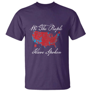 Trump Won 2024 T Shirt We the People Have Spoken American US Map TS02 Purple Print Your Wear