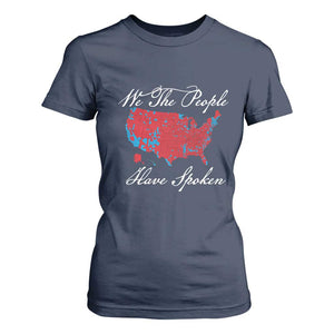 Trump Won 2024 T Shirt For Women We the People Have Spoken American US Map TS02 Navy Print Your Wear