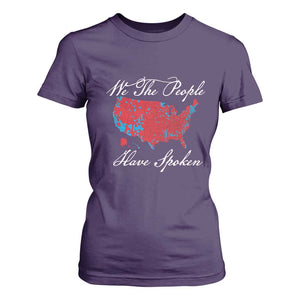 Trump Won 2024 T Shirt For Women We the People Have Spoken American US Map TS02 Purple Print Your Wear