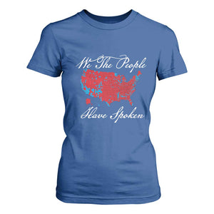 Trump Won 2024 T Shirt For Women We the People Have Spoken American US Map TS02 Royal Blue Print Your Wear