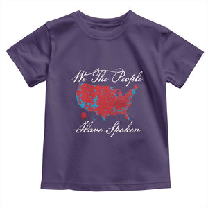 Trump Won 2024 Toddler T Shirt We the People Have Spoken American US Map TS02 Purple Print Your Wear