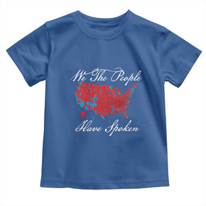 Trump Won 2024 Toddler T Shirt We the People Have Spoken American US Map TS02 Royal Blue Print Your Wear