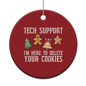 Funny Xmas Tech Support Christmas Ornament Here To Delete Cookies Festive Xmas TS02 Print Your Wear