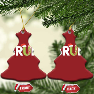 Funny Xmas Bruh Christmas Ornament Candy Cane Santa Hat Festive Xmas Matching TS02 Christmas Tree Red Print Your Wear