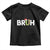 Funny Christmas Bruh Toddler T Shirt Candy Cane Santa Hat Festive Xmas Matching TS02 Black Print Your Wear