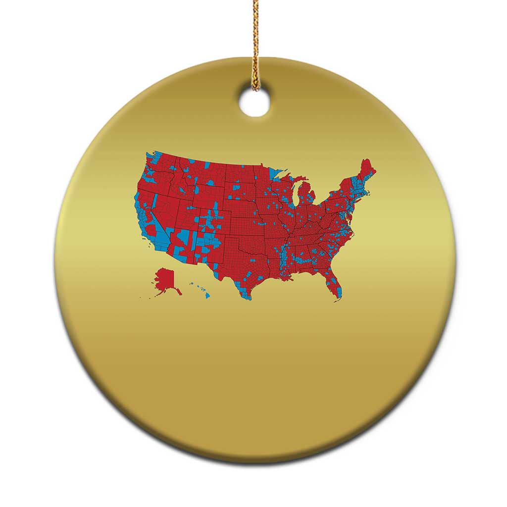 Red States US Map Christmas Ornament Trump Won President Election 2024 TS02 Print Your Wear