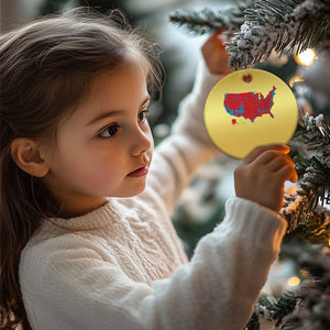 Red States US Map Christmas Ornament Trump Won President Election 2024 TS02 Print Your Wear