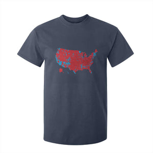 Red States US Map T Shirt For Kid Trump Won President Election 2024 TS02 Navy Print Your Wear