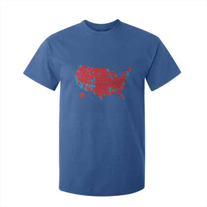 Red States US Map T Shirt For Kid Trump Won President Election 2024 TS02 Royal Blue Print Your Wear