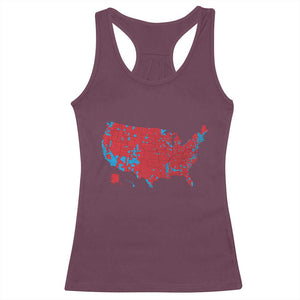 Red States US Map Racerback Tank Top Trump Won President Election 2024 TS02 Maroon Print Your Wear