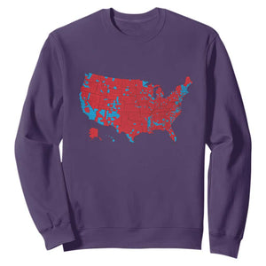 Red States US Map Sweatshirt Trump Won President Election 2024 TS02 Purple Print Your Wear