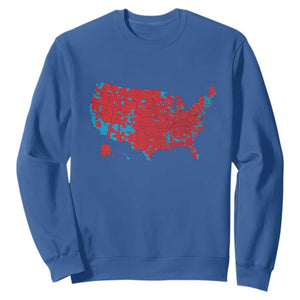 Red States US Map Sweatshirt Trump Won President Election 2024 TS02 Royal Blue Print Your Wear