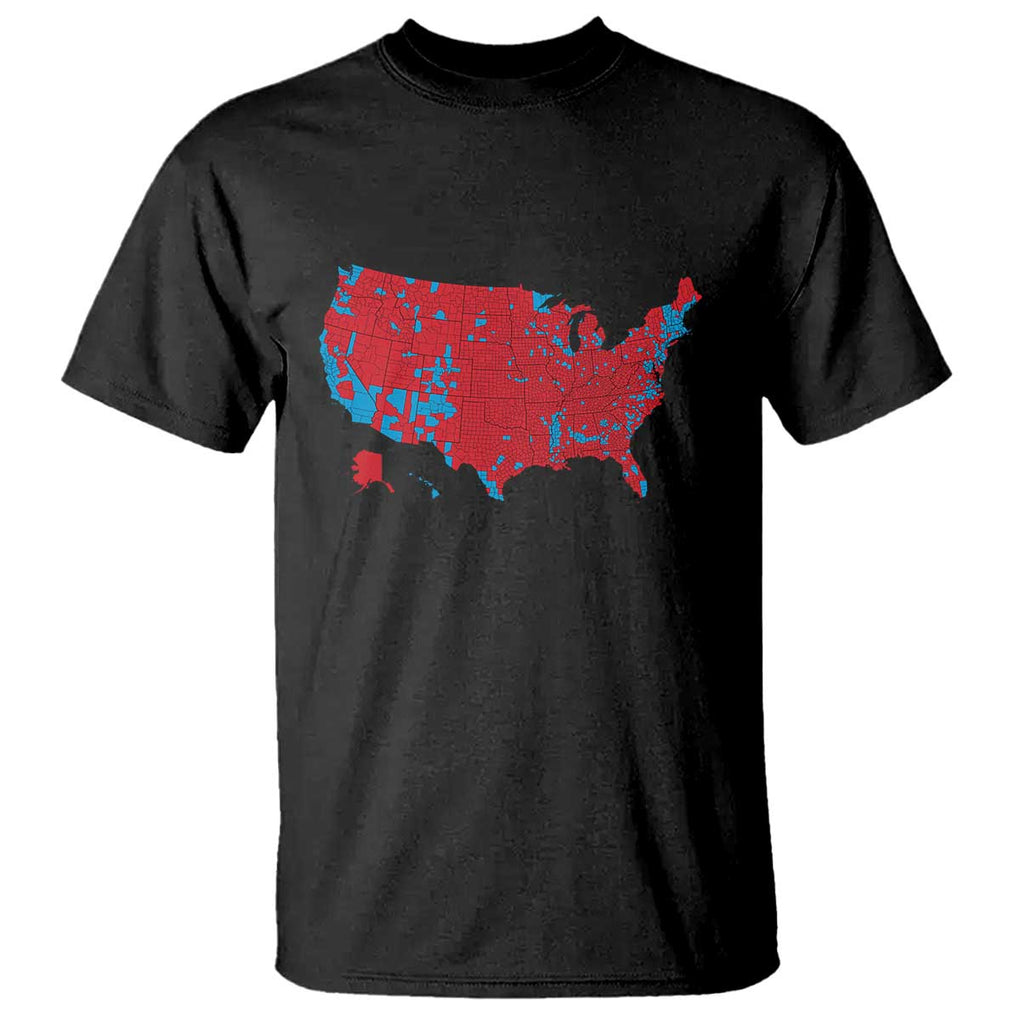 Red States US Map T Shirt Trump Won President Election 2024 TS02 Black Print Your Wear