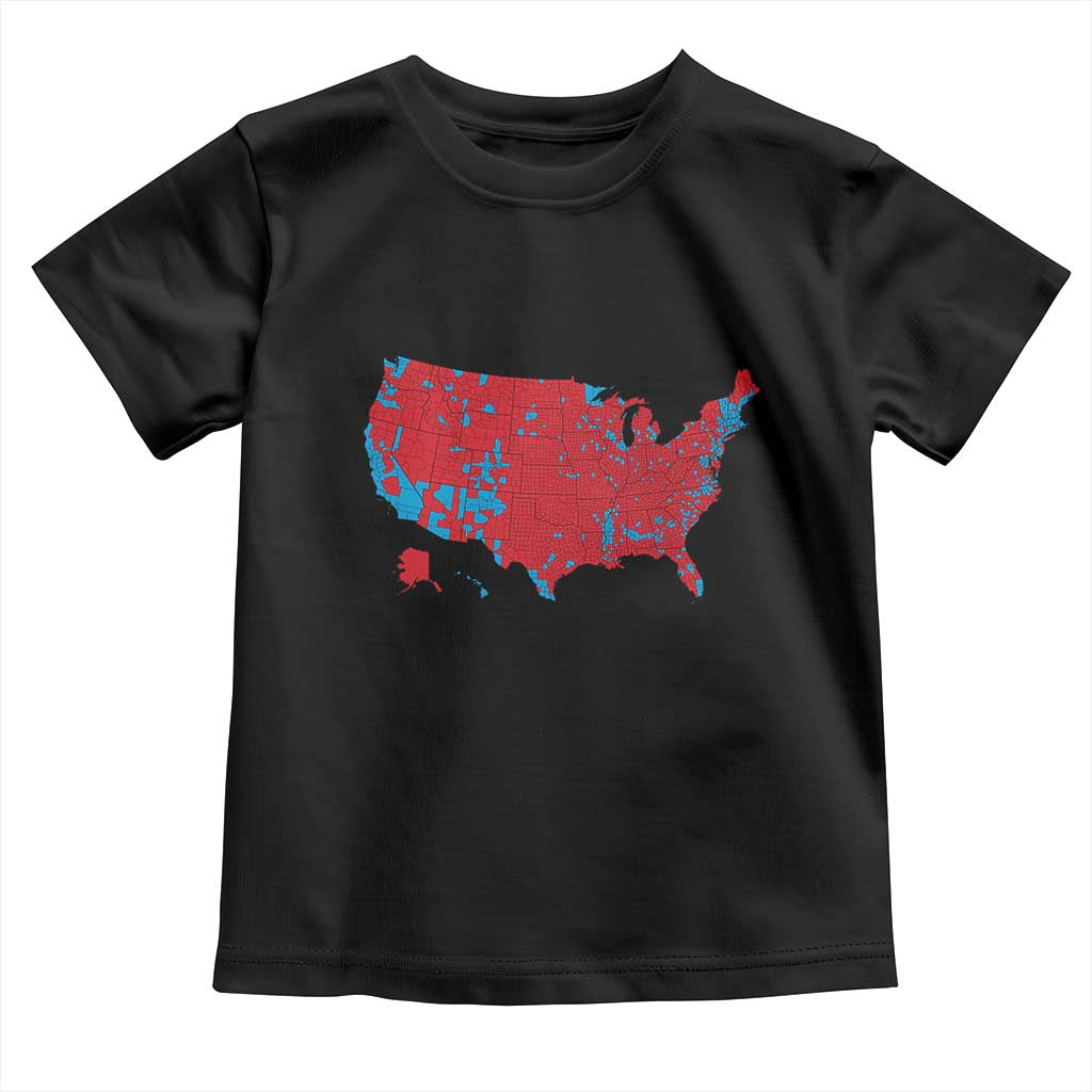 Red States US Map Toddler T Shirt Trump Won President Election 2024 TS02 Black Print Your Wear