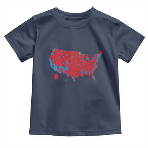 Red States US Map Toddler T Shirt Trump Won President Election 2024 TS02 Navy Print Your Wear