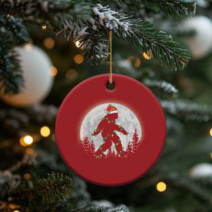 Xmas Bigfoot Christmas Ornament Sasquatch with Santa Hat Xmas Tree Lights TS02 Print Your Wear