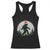 Christmas Bigfoot Racerback Tank Top Sasquatch with Santa Hat Xmas Tree Lights TS02 Black Print Your Wear