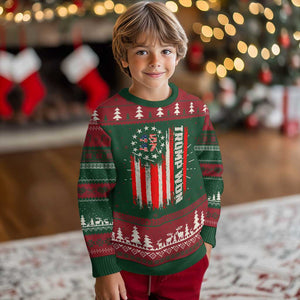 Trump Won 2024 Ugly Christmas Sweater 45 47 US President American Flag TS02 Christmas Print Your Wear