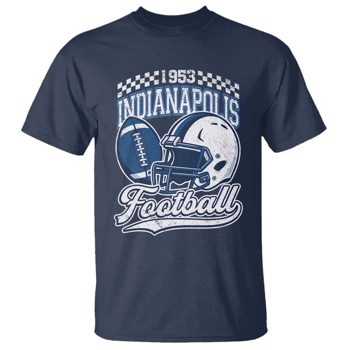 Vintage Indy Sport Fans IFC Retro 1953 Throwback T Shirt TS02 Navy Print Your Wear