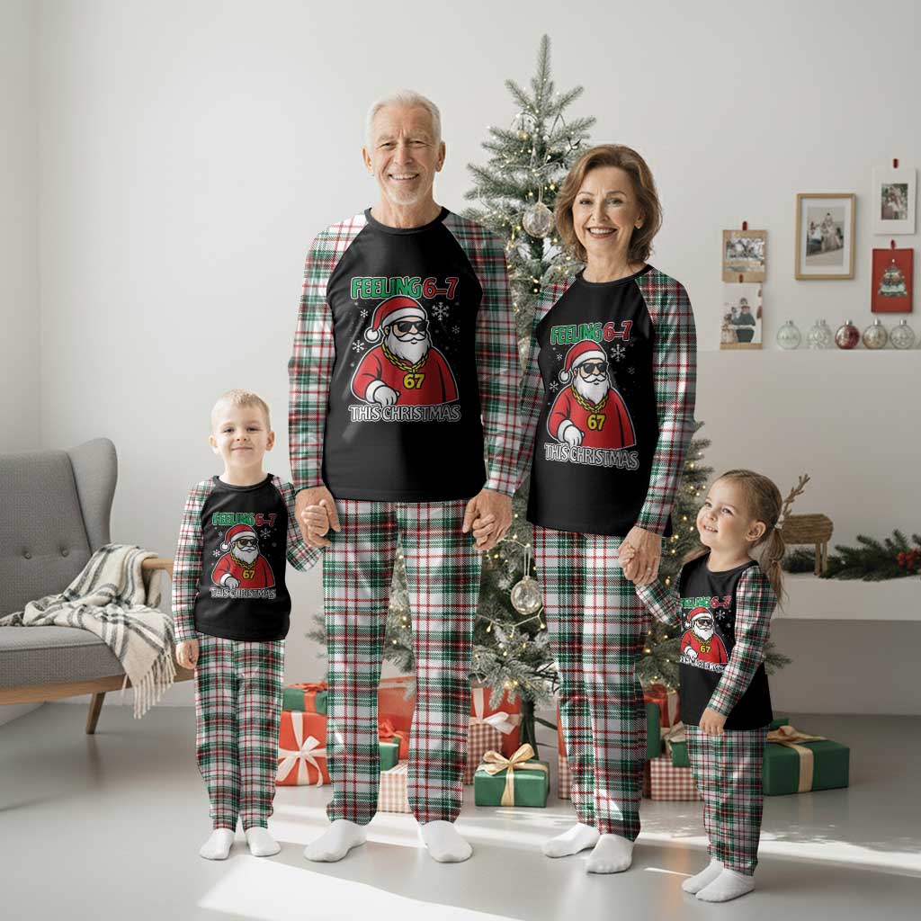 Feeling 67 This Christmas Plaid Pajama Set Funny Cool Santa Six Seven Meme Holiday TS02 Christmas Plaid Print Your Wear