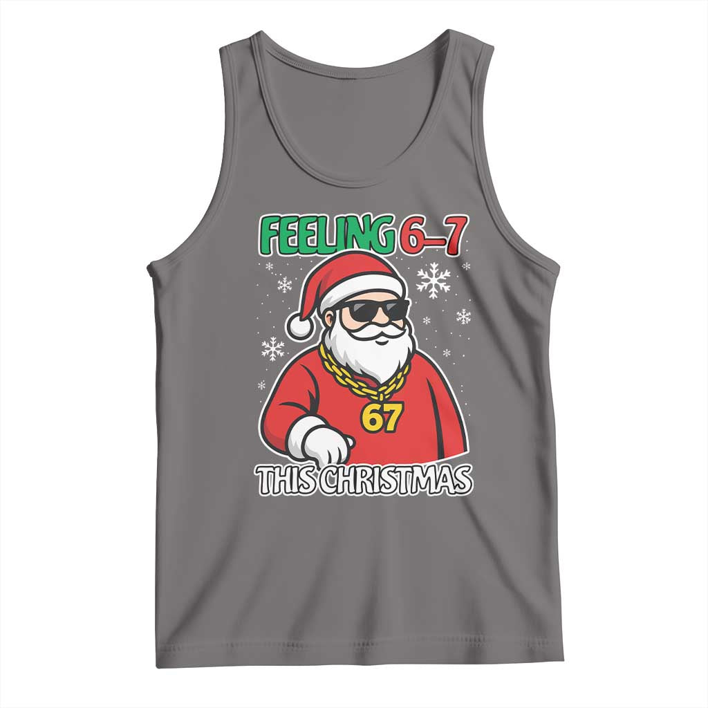 Feeling 67 This Christmas Tank Top Funny Cool Santa Six Seven Meme Holiday TS02 Deep Heather Print Your Wear
