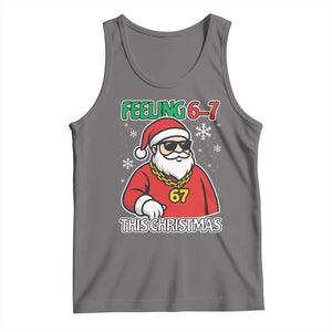 Feeling 67 This Christmas Tank Top Funny Cool Santa Six Seven Meme Holiday TS02 Deep Heather Print Your Wear