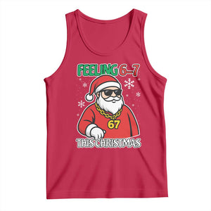 Feeling 67 This Christmas Tank Top Funny Cool Santa Six Seven Meme Holiday TS02 Red Print Your Wear