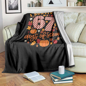 I Survived 67 Days of School Throw Blanket Autumn Fall Leaves Back To School TS02 Print Your Wear