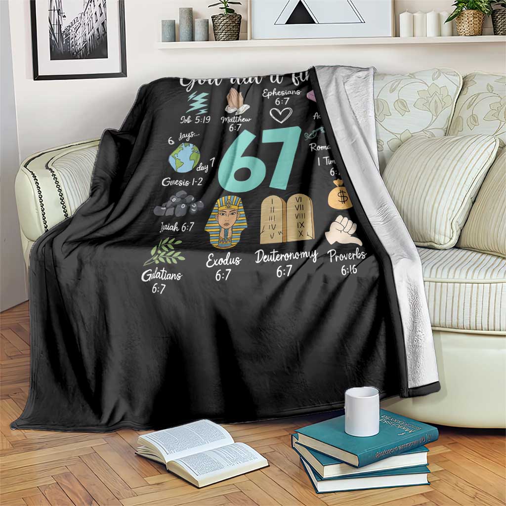 God Did It First 6 7 Throw Blanket Funny Christian Bible Verse Meme 67 References TS02 Print Your Wear