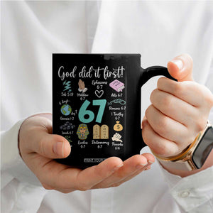 God Did It First 6 7 Coffee Mug Funny Christian Bible Verse Meme 67 References TS02 Print Your Wear