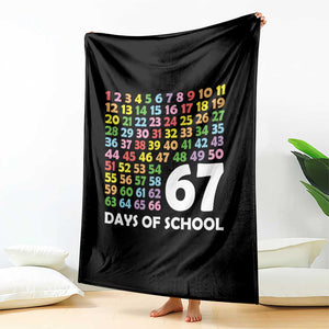 67 Days of School Throw Blanket Colorful Countdown Grid Milestone Classroom Fun TS02 Print Your Wear
