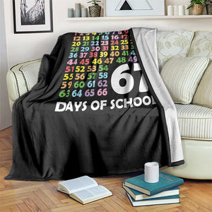 67 Days of School Throw Blanket Colorful Countdown Grid Milestone Classroom Fun TS02 Print Your Wear
