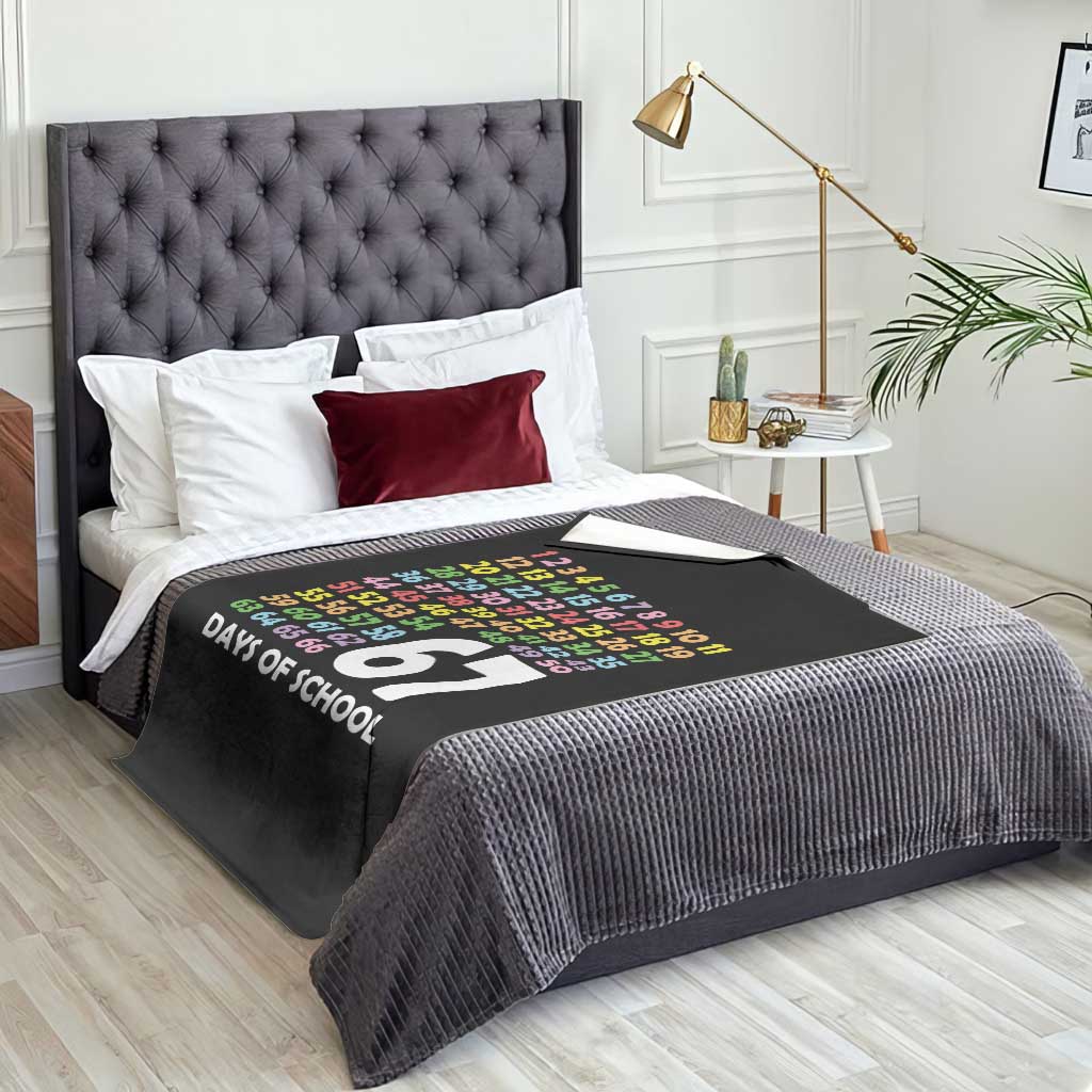 67 Days of School Throw Blanket Colorful Countdown Grid Milestone Classroom Fun TS02 Print Your Wear