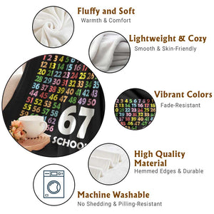67 Days of School Throw Blanket Colorful Countdown Grid Milestone Classroom Fun TS02 Print Your Wear