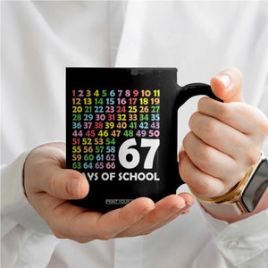 67 Days of School Coffee Mug Colorful Countdown Grid Milestone Classroom Fun TS02 Print Your Wear